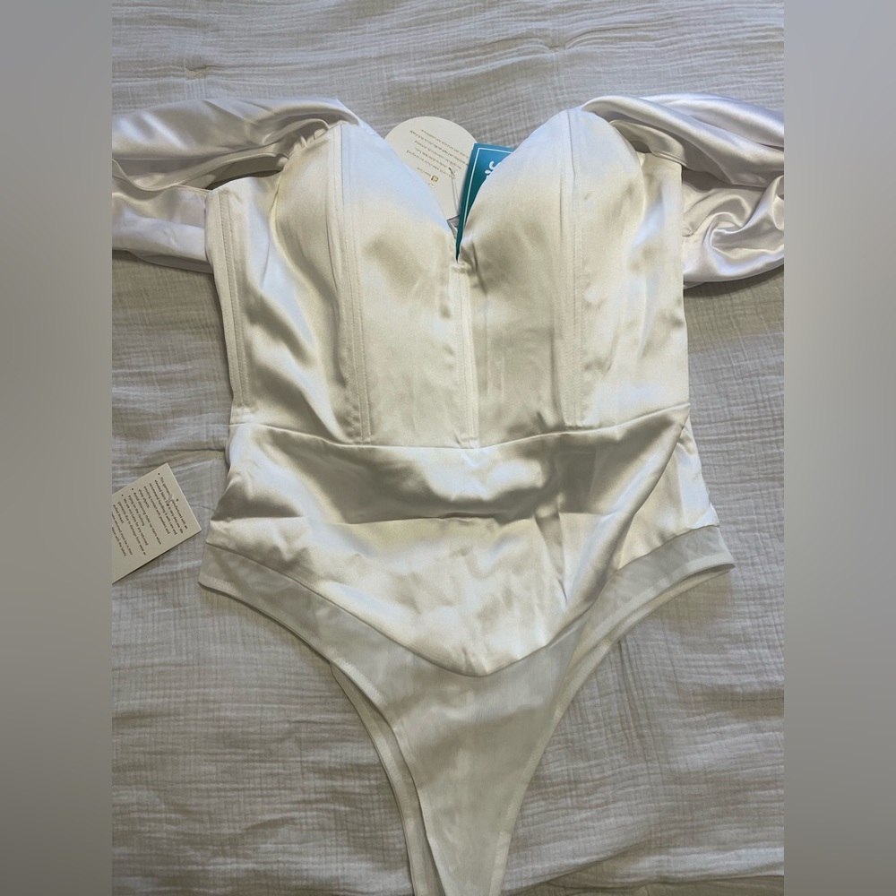 White corset body suit